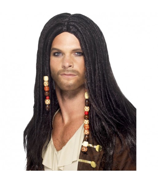 Perruque Pirate avec dreadlocks