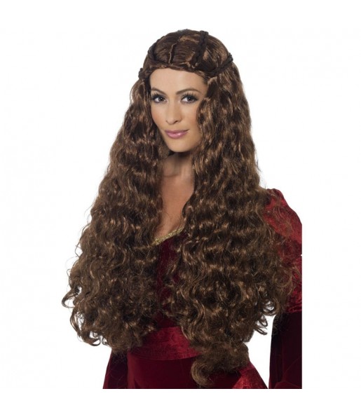 Perruque Princesse Médiévale Brune pour compléter vos costumes