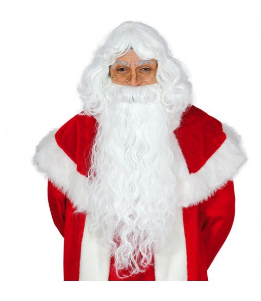 Perruque et barbe de Père Noël deluxe pour compléter vos costumes