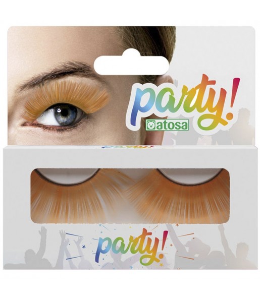 Faux cils jaunes pour compléter votre déguisement avec un maquillage de qualité