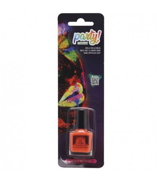 Vernis à ongles orange fluo pour compléter votre déguisement avec un maquillage de qualité
