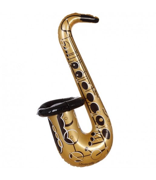 Saxophone gonflable doré