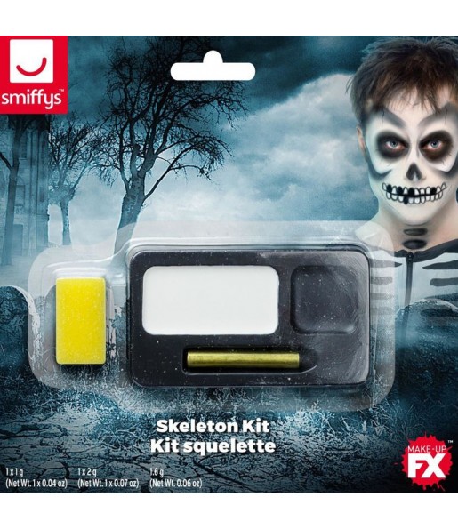Kit Maquillage Squelette Halloween packaging