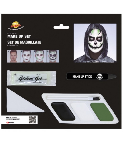 Kit de maquillage squelette sombre pour compléter vos costumes térrifiants