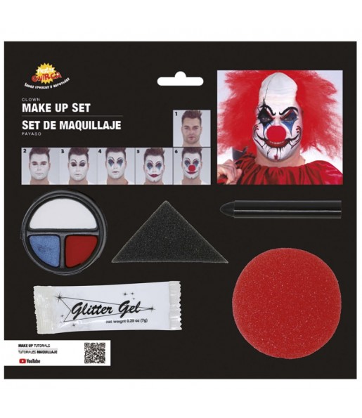 Kit de maquillage clown tueur pour compléter vos costumes térrifiants