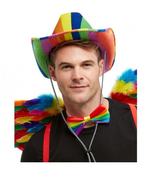 Chapeau Cowboy multicolore LGTB