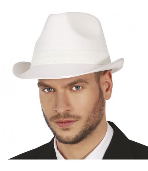 Chapeau Gangster Foam Blanc