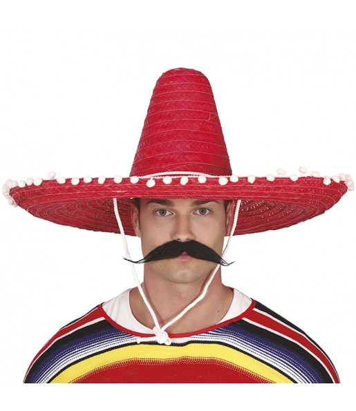 Chapeau rouge mexicain pour compléter vos costumes