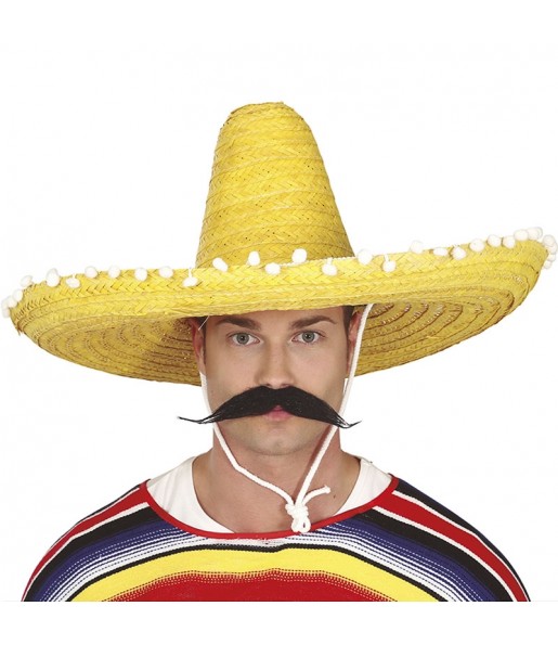 Chapeau mexicain jaune pour compléter vos costumes