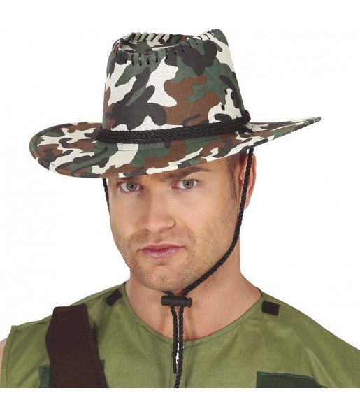 Chapeau de cow-boy camouflage pour compléter vos costumes