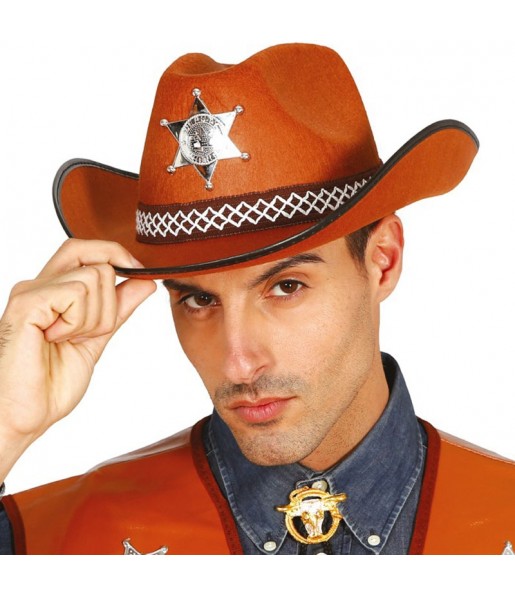 Chapeau Cowboy marron