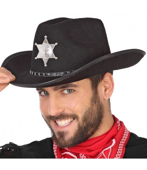 Chapeau de cow-boy noir pour compléter vos costumes