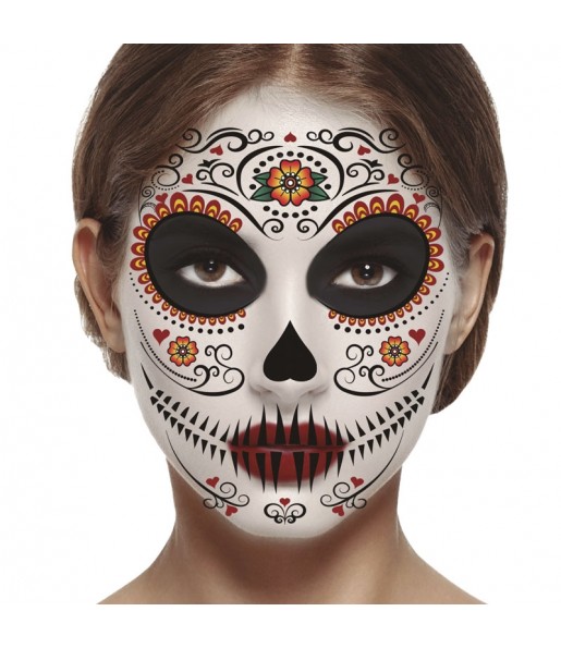 Tatouage du visage de Catrina pour compléter vos costumes térrifiants