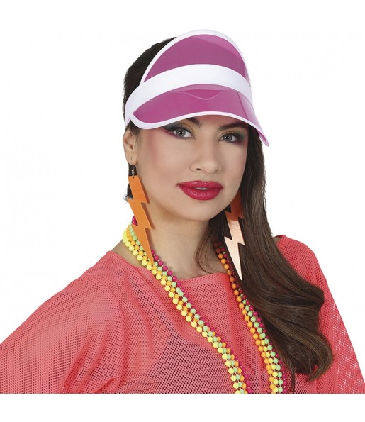 Casquette visière rétro rose