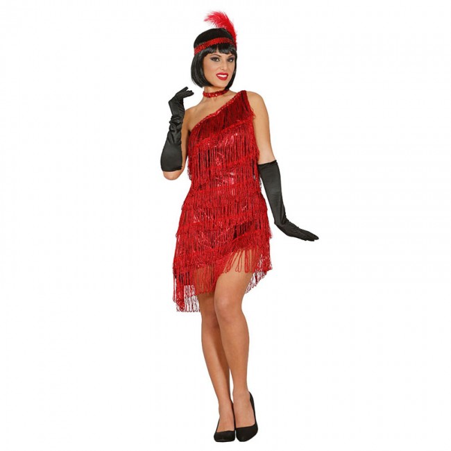 D guisement Charleston Rouge Adulte