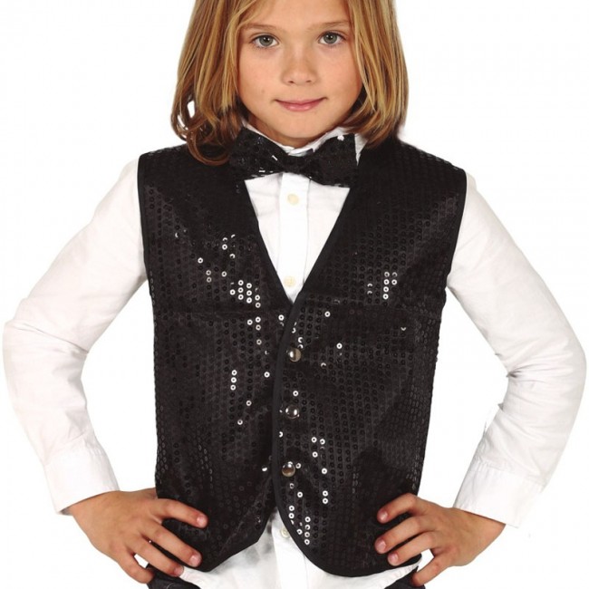 Gilet online noir pailleté
