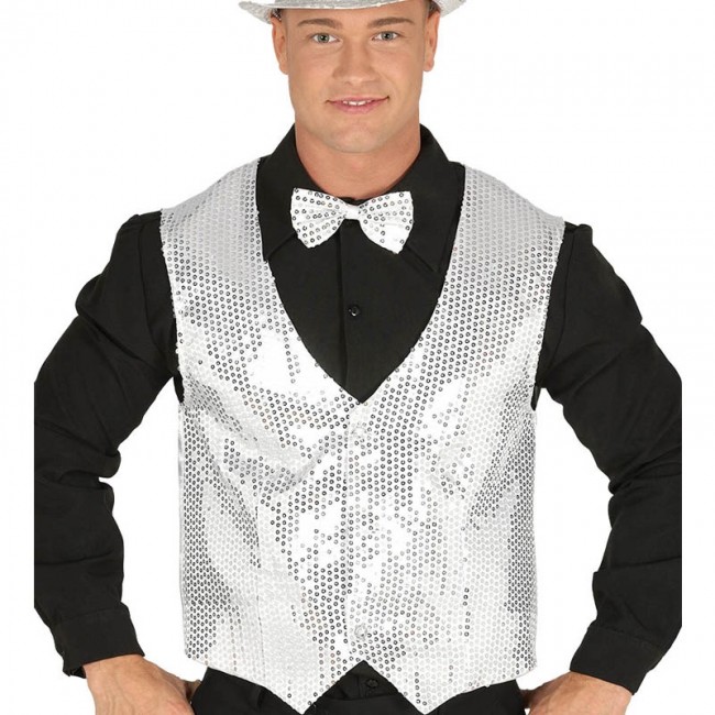 Gilet paillettes Argent