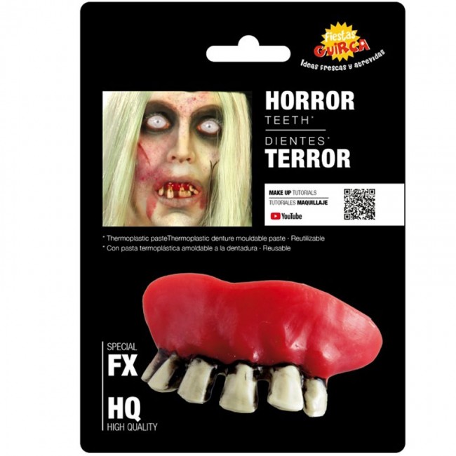 Dentier pour se déguiser en mort vivant / zombie - Fausses dents pourries