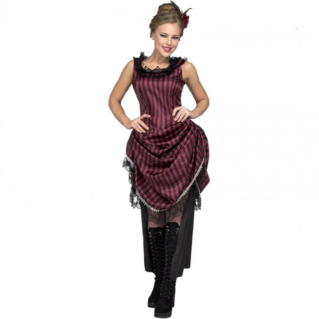 Deguisement Danseuse Saloon Rose femme