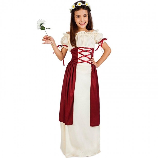 Déguisement Fille Princesse Médiévale Rose 10-12 Ans