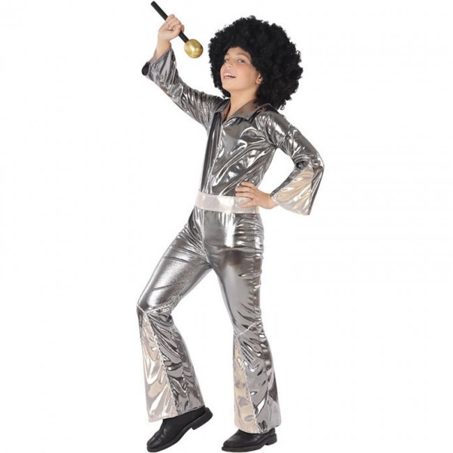 Déguisement Homme Disco Argent : : Jouets