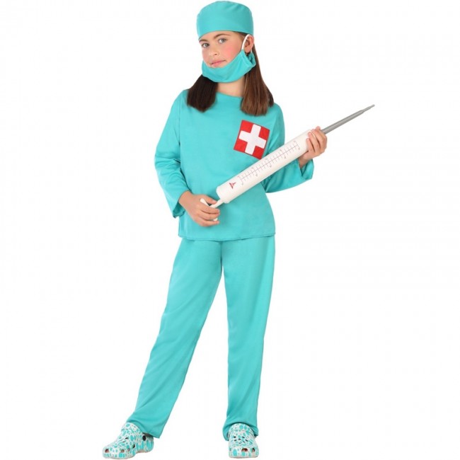 Costume enfant - Docteur: Vert (5-6 ans) - Déguisements