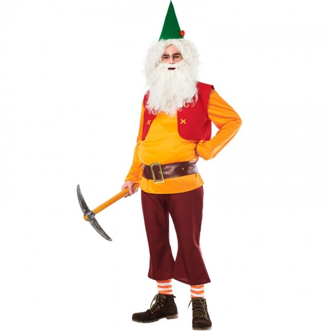 D guisement Nain Blanche Neige orange pour adulte
