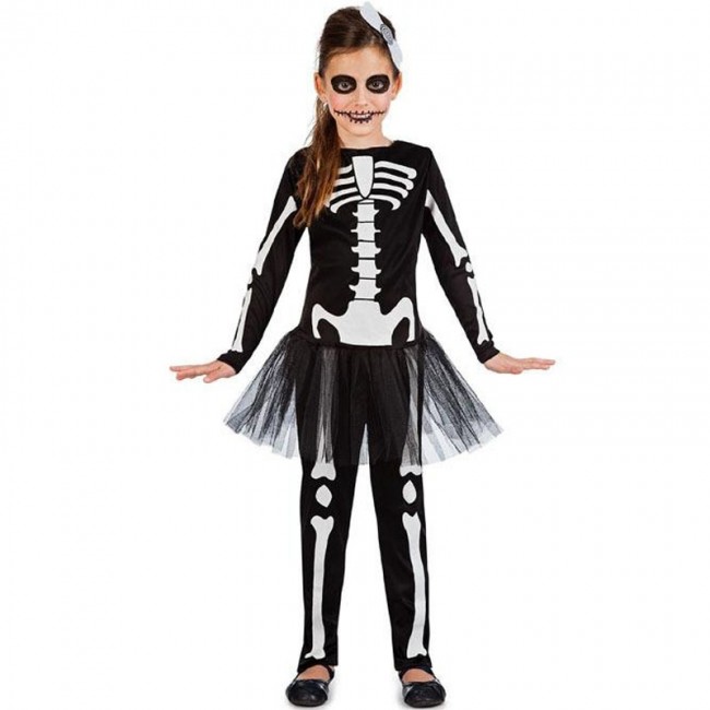 D guisement Squelette noir avec tutu pour fille Boutique