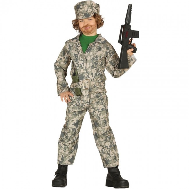 Déguisement Enfant Soldat Militaire 7/9 Ans, Déguisement enfant pas cher -  Badaboum