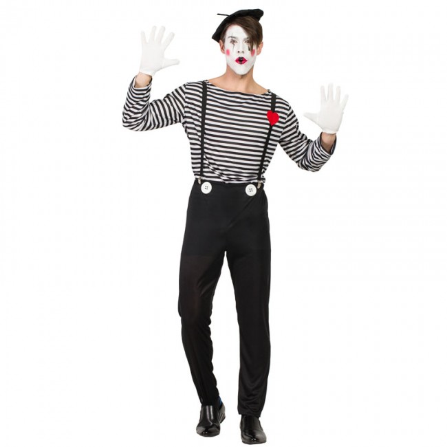 Deguisement Mime Clown Adulte Homme Achat En Ligne