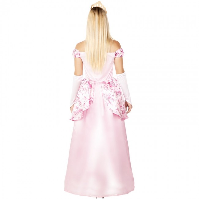 Costume Peachy princesse rose pour adultes, robe rose