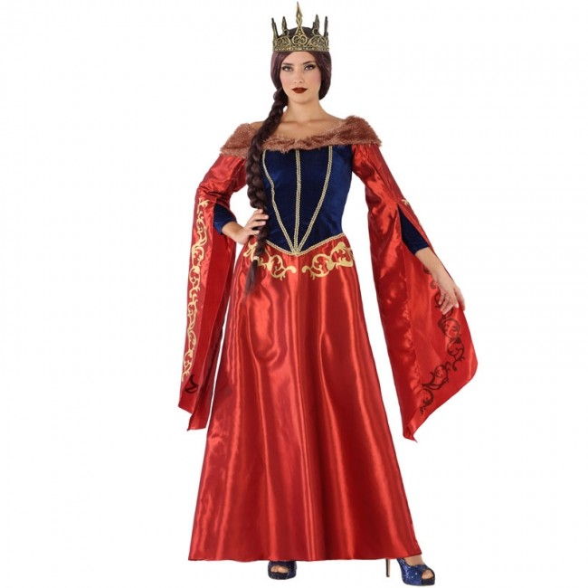 ▷ Déguisement Reine Médiévale Rouge pour Femme【Achat en ligne】