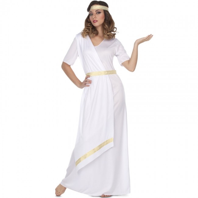Robe discount romaine blanche