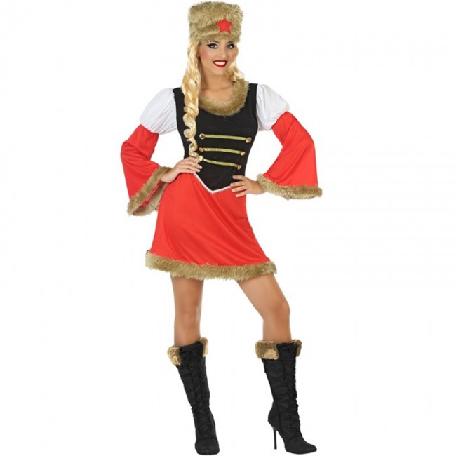 D guisement Russe rouge pour femme