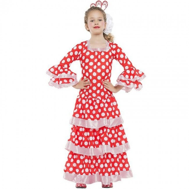 Robe flamenco fille rose deals