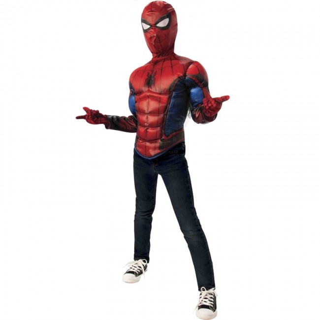 ▷ Déguisement Spiderman poitrine musclée pour garçon
