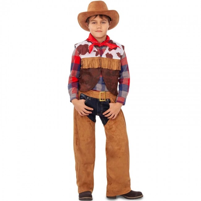 Accessoire deguisement carnaval cow-boy enfant : 1 bandana rouge