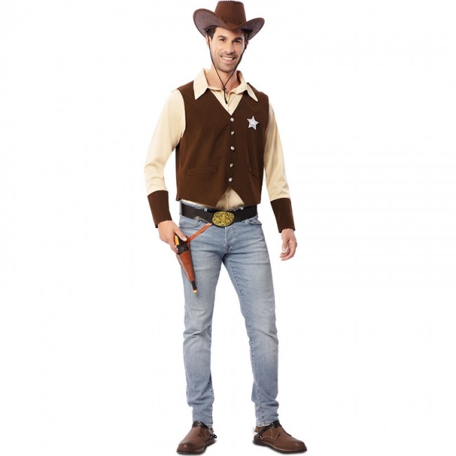 Mens western sheriff costume deals