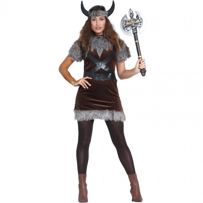 Deguisement Viking Barbare Femme Pour Adulte Achat En Ligne