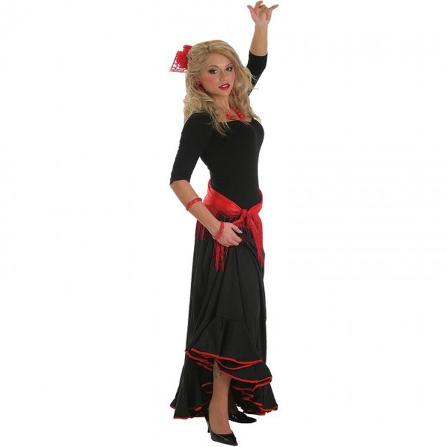 Jupe flamenco noire sale