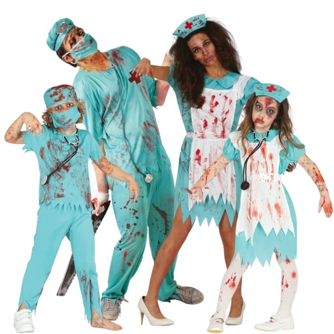 Déguisement de docteur zombie homme costume carnaval halloween adulte  horreur