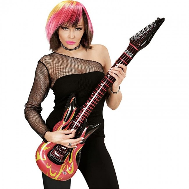 ▷ Achetez Guitare gonflable Rock Star avec flammes en ligne
