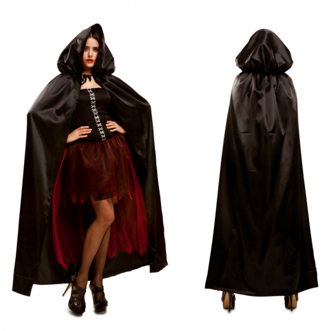 Cape noire outlet capuche femme