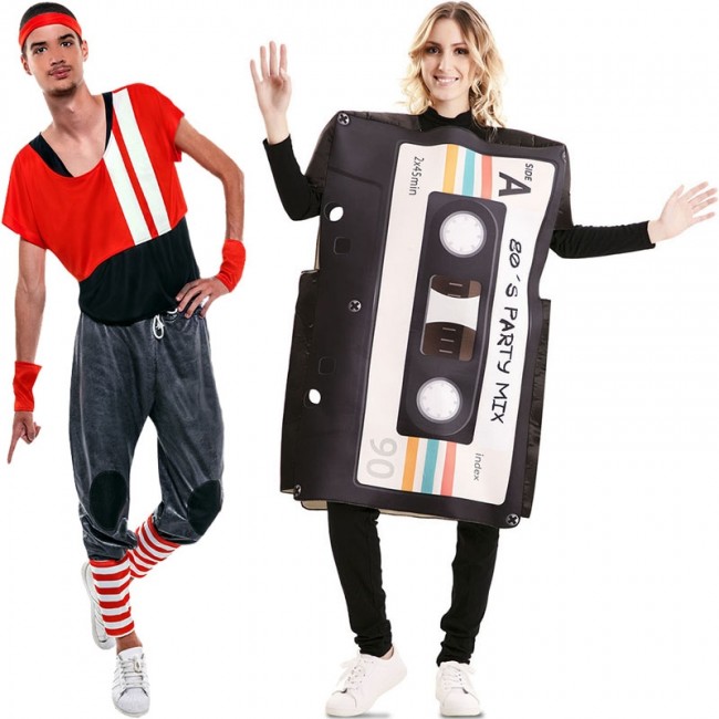 Costumes en couple Danceurs des ann es 80 pour adulte
