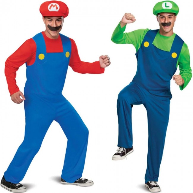 Costume Mario et Luigi Enfant Adulte Casquette Gants Moustache Deguisement  Mario Bros Accessoires Cosplay Halloween Carnaval Fille Garçon : :  Jeux et Jouets