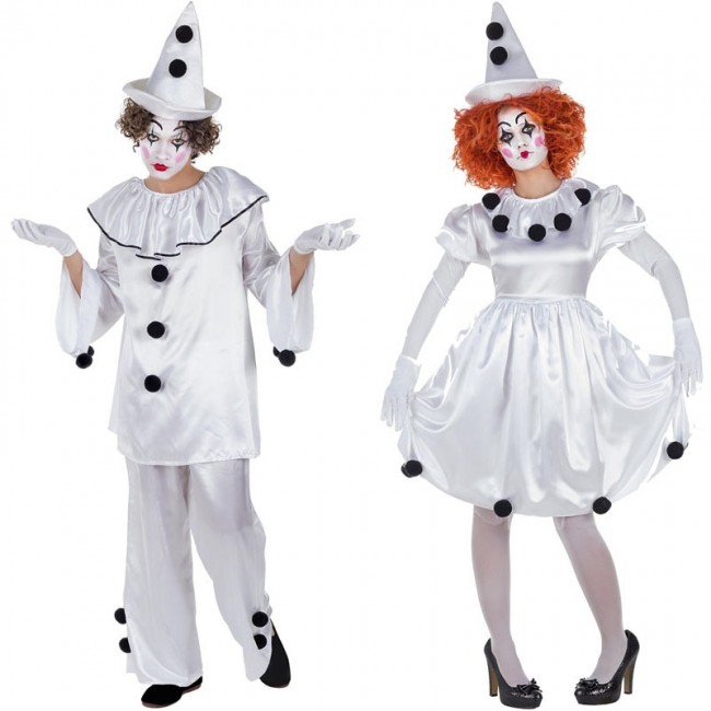 Deguisements Clowns Pierrot adultes pour couples en ligne