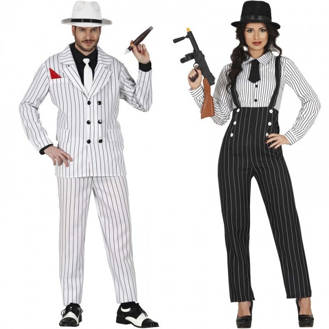 Costumes en couple Gangsters New York pour adulte