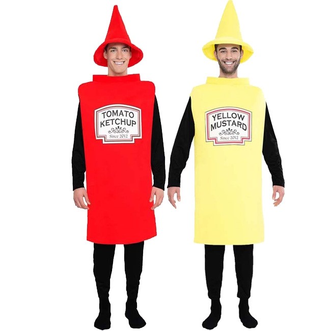 Déguisement de couple moutarde et ketchup : Deguise-toi, achat de  Déguisements couples