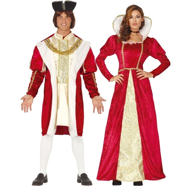 Deguisement pour couple Rois Renaissance pour adulte