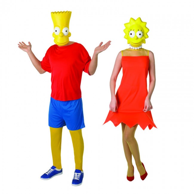 Déguisements The Simpsons Bart et Lisa adultes pour couples